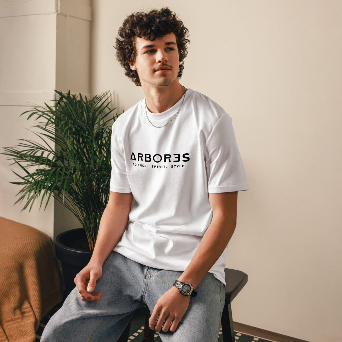 T-shirt blanc ARBOR3S Signature