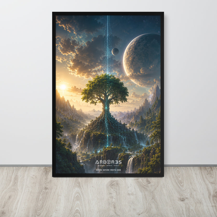 Affiche encadrée ARBOR3S Signature Horizon — noir — 24 × 36 pouces — vue de face