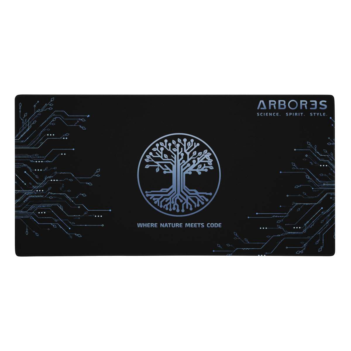 Deskmat XXL ARBOR3S Signature Nébula — blanc — vue de face