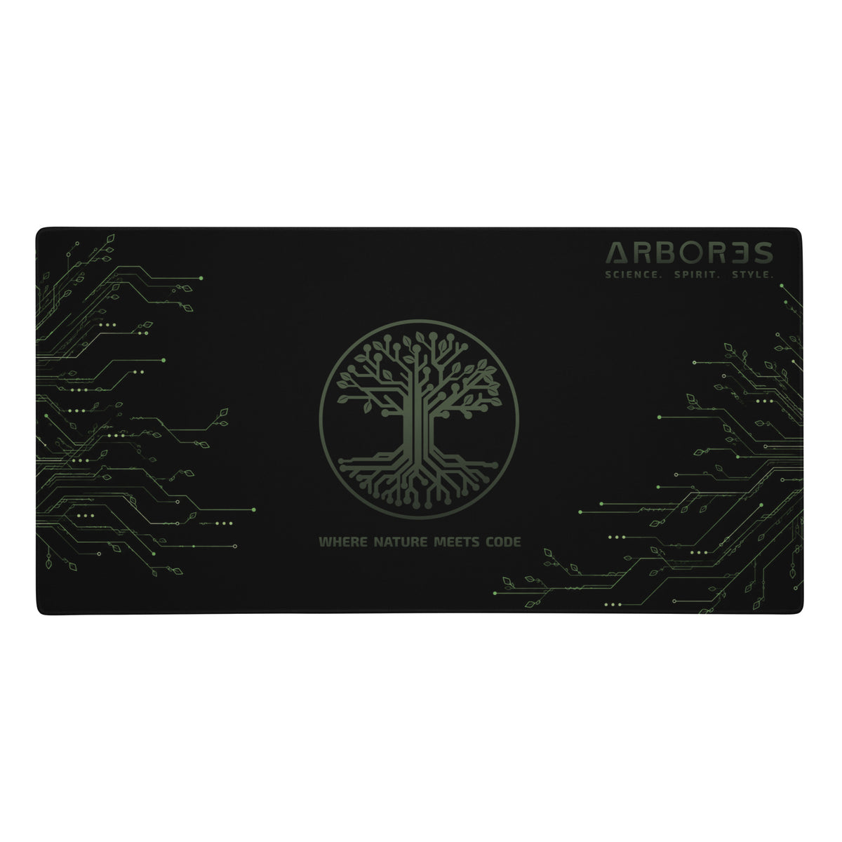 Deskmat XXL ARBOR3S Signature Gaïa — blanc — vue de face