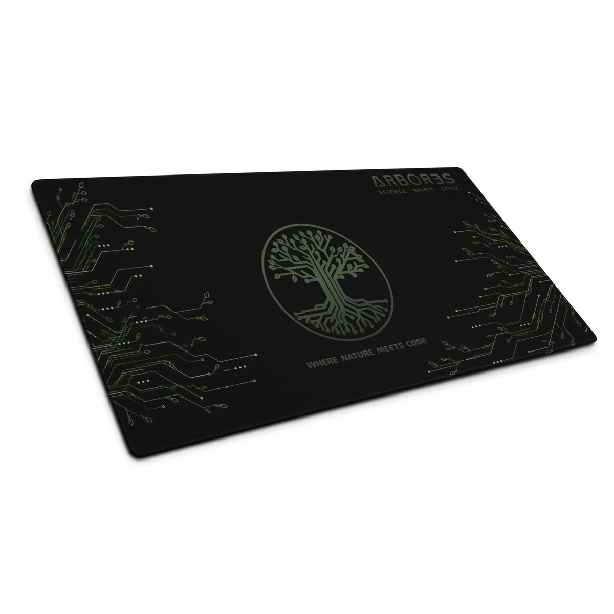 Deskmat XXL ARBOR3S Signature Gaïa — blanc — vue de face