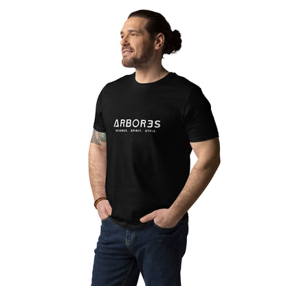 T-shirt bio ARBOR3S Signature Blanc Minéral — noir — vue de face