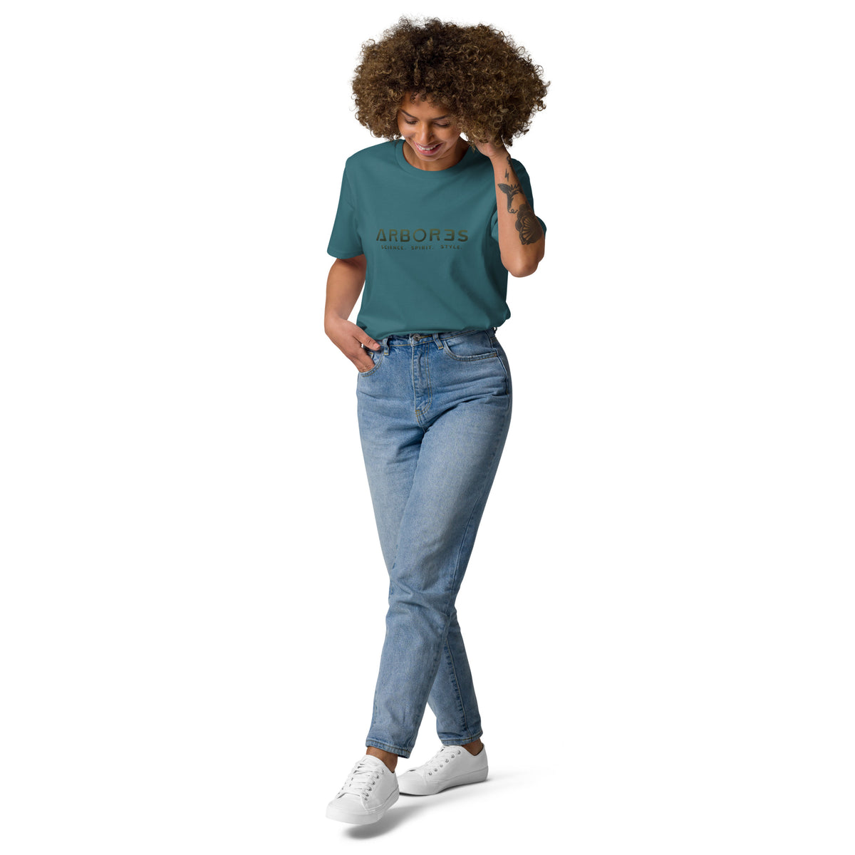 T-shirt bio ARBOR3S Signature Vert Canopée — vert Stargazer — vue de face