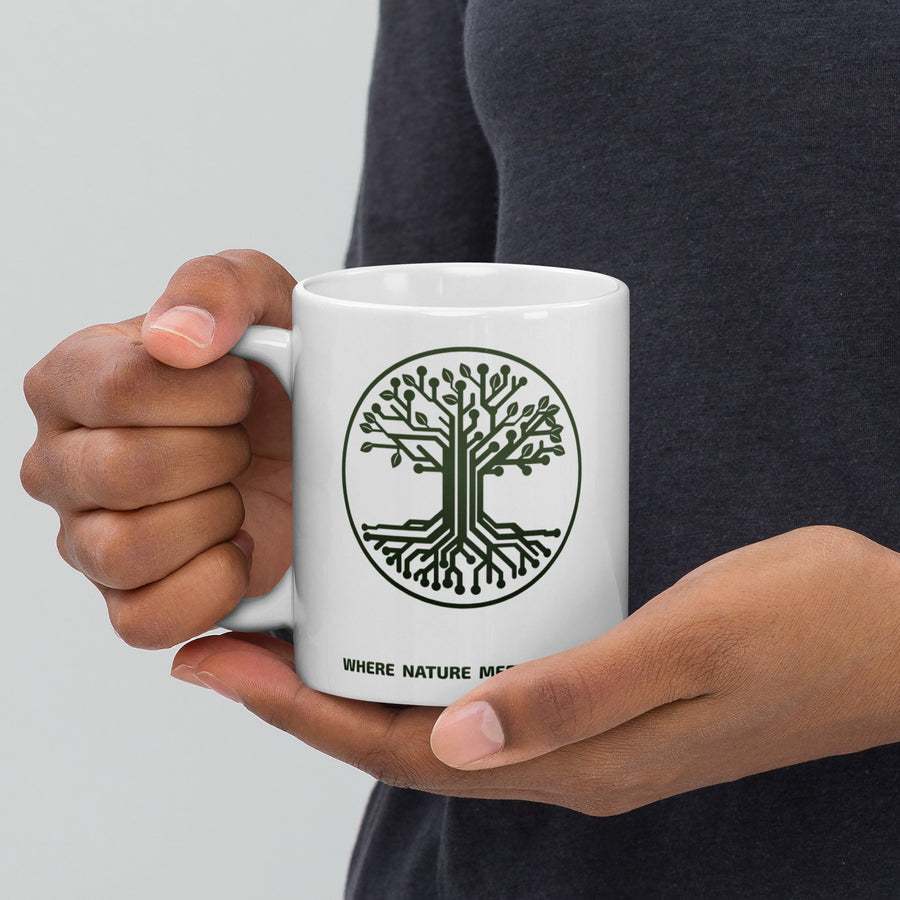 Mug ARBOR3S Signature Blanc Minéral — blanc — anse à gauche
