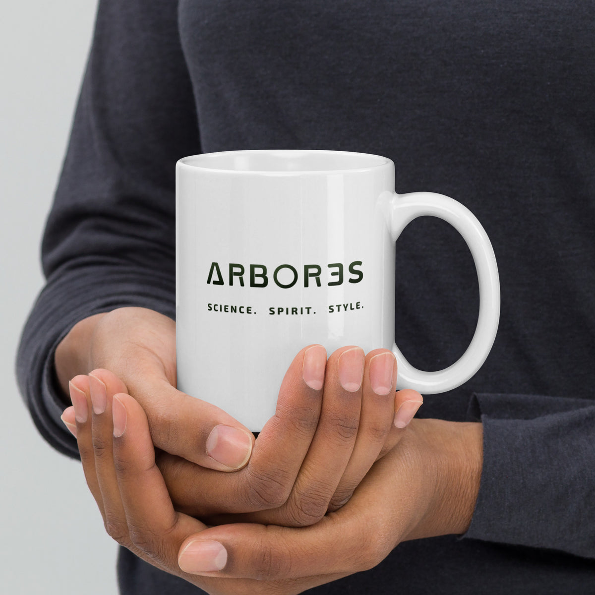 Mug ARBOR3S Signature Blanc Minéral — blanc — anse à droite